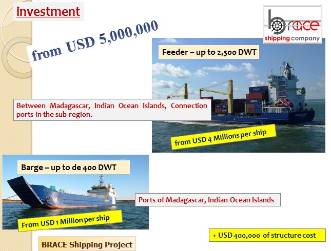 Portefeuille d'investissement Brace Shipping — feeder et barge